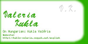 valeria kukla business card